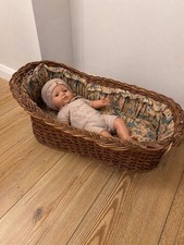 Vintage Wicker Woven Moses