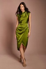 Coast Olive Midi Dress Womens