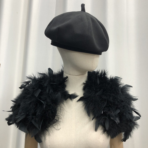 Real ostrich feather fur shawl - feather,