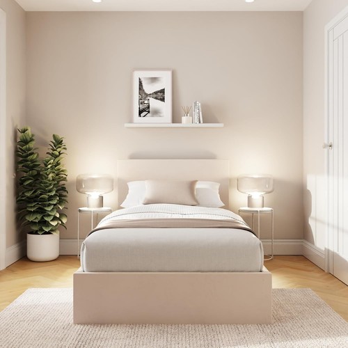Single natural upholstered - natural,