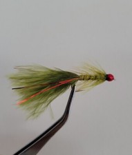 3 olive red beadhead gold rib