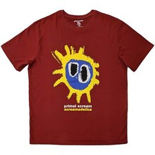 Primal Scream T Shirt Screamadelica Officially Licensed Mens Red Tee Rock Merch