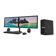 PC BUNDLE Dual Screen Multi  Monitor 2 x 24" i5 i7 CPU SSD  SPEAKERS WI-FI