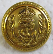 British:"ROYAL NAVY ADMIRAL'S GILDED BRASS BUTTON" (Large, 23mm, WW2 Era)