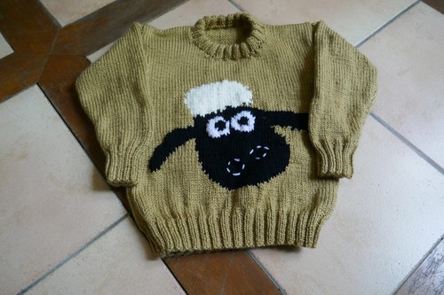 Hand knitted from - hand,