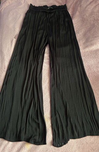 Zara black satin look long - black,