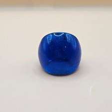 Blue Glass Dome Ring Chunky