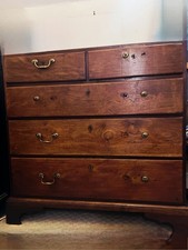 Mahogany antique vintage chest - antique,