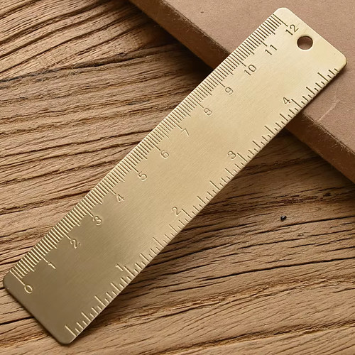 Retro brass straight ruler - retro,