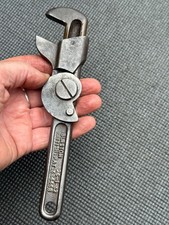 VINTAGE ENGLISH BURSTON ADJUSTABLE SPANNER WRENCH PATENTED IN BRITAIN 1932.