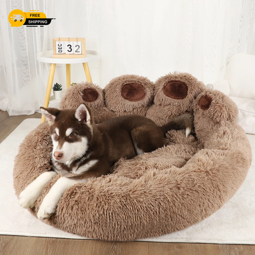 Fluffy dog bed - dog,