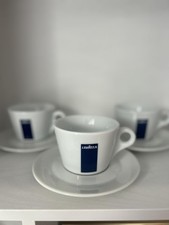 Set Of 3 Lavazza Americano Cup & Saucer Porcelain Large Coffee Mug Cafe Kitchen