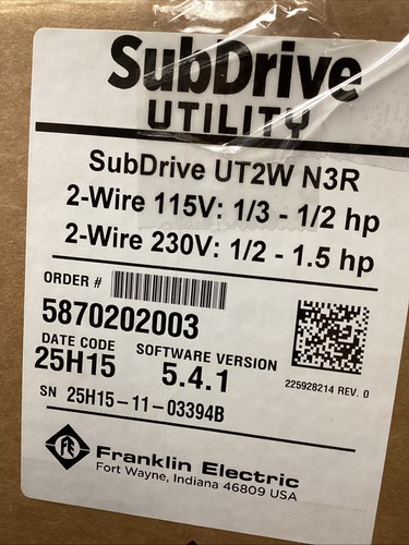 Franklin electric subdrive - electric,