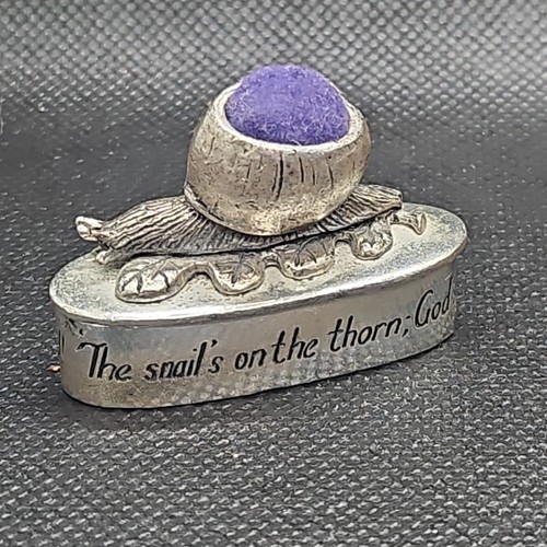 Silver plated snail trinket - snail,