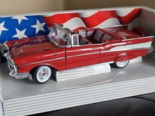ERTL American Muscle 1957 Chevrolet Chevy Bel Air Convertible Chrome trim 1/18