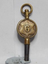 Antique Pocket Watch Key Novelty Size 6 Shield Design 