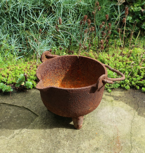 Antique cast iron cauldron - antique,