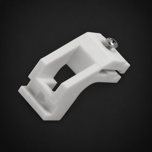 White curtain rail brackets - white,