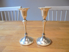 Vintage silver plated  Candlesticks. Christmas table setting.