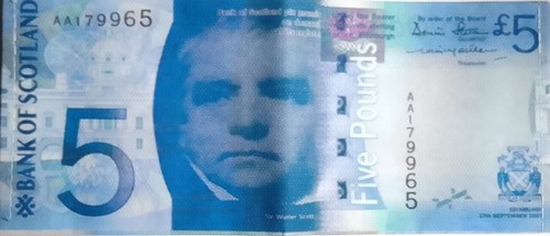 Wallet scottish banknote 5 - wallet, £5