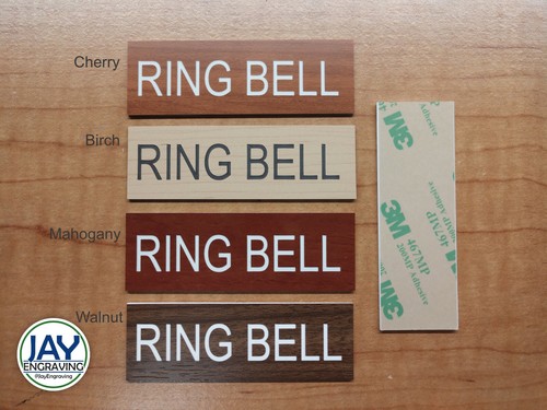 Ring bell 1x3 engraved front - ring,