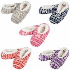 Ladies Snugg Slippers Fairisle