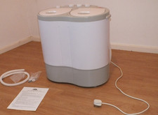 Portable Twin Tub Washing Machine Spin Dryer Camping/Caravan/Motorhome/Student