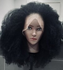 Ladies Black Afro Curly Lace