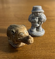Vintage 1950’s-1990’s Wade Porcelain Whimsies Little Boy Blue & Rhino