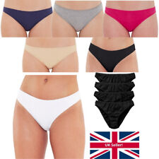 Just Essentials Women's Ladies Hi-Leg Briefs Multipack of 4 Cotton Plain Colours