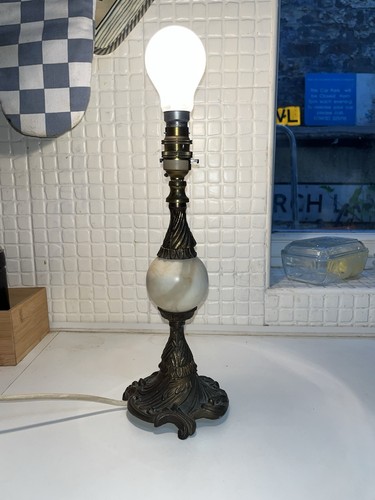 Vintage cream alabaster ornate - cream,