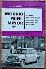 MORRIS MINI MINOR 850 SALOON ESTATE VAN PICK-UP 1959-61 OWNERS REPAIR MANUAL