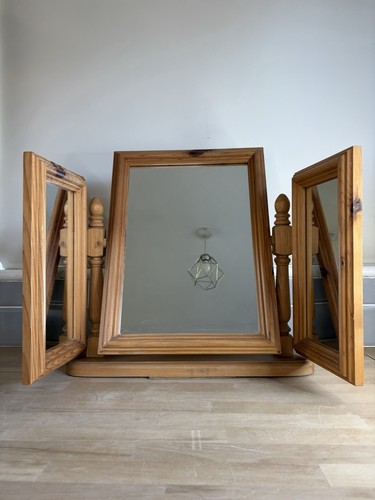 Vintage pine triple vanity - triple,