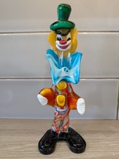 Murano Vintage Glass Clown Red
