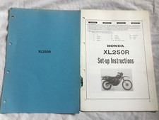 HONDA XL250R GENUINE ORIGINAL BLUE FACTORY SET UP INSTRUCTION MANUAL