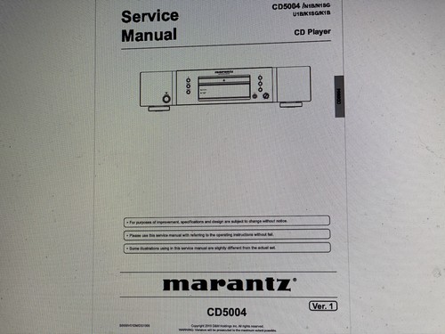 Marantz cd5004 service manual - marantz,
