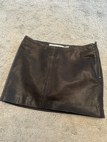 Vintage leather mini skirt
