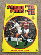 FKS SOCCER STARS ‘75 '76 Picture Stamp sticker Album Incomplete
