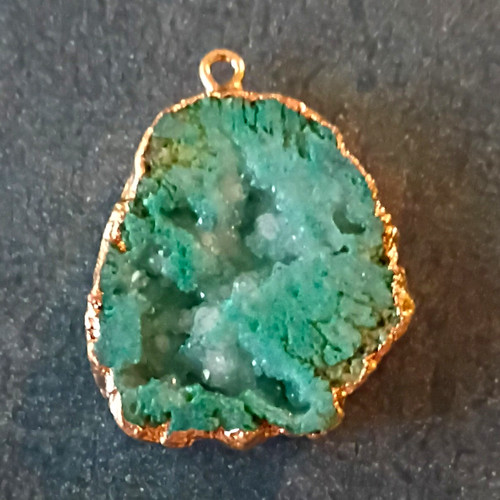 Natural green agate - green,