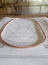 Lost Cubit Meditation Halo Tensor Ring. Scalar Wave Antenna Flattened Hammered