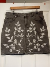 TU Grey Embroidered Denim