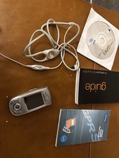 Samsung E800 Slider Mobile Phone Untested with Manuals CD Headset Vintage 2003