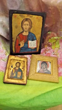 RELIGOUS WOODEN JESUS ICONS X 3