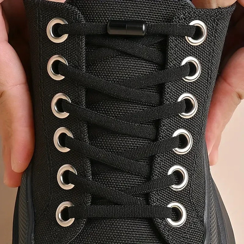 Tie elastic shoe laces - no,