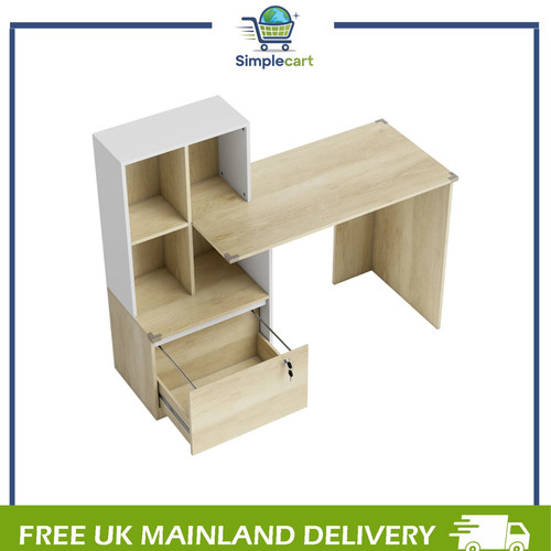 Computer desk with - desk, lockable