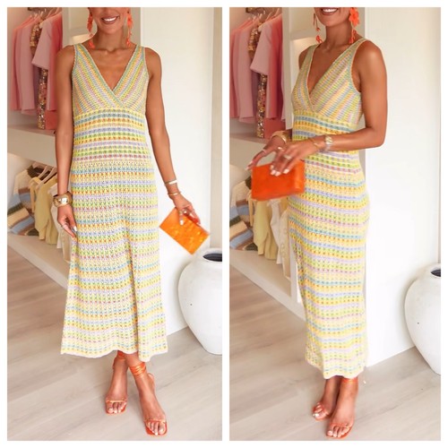 Zara long crochet - crochet, dress