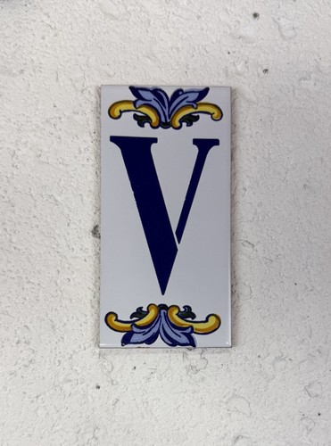 Vintage spanish ceramic letter - spanish,