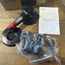 NEEWER 3" Suction Cup Camera Mount Bracket with Ball Head Magic Arm 1/4" Holes