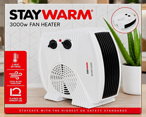Staywarm 3000w forced air fan - staywarm,
