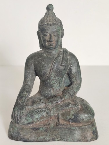 Antique thai bronze buddha - bronze,